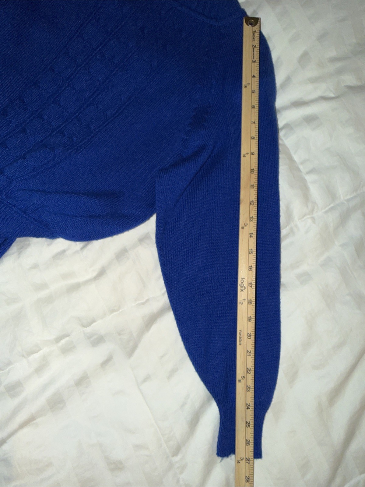 Vintage Plain Jane Sweater Dress Blue Cable Knit 80s 90s Classic Preppy Medium
