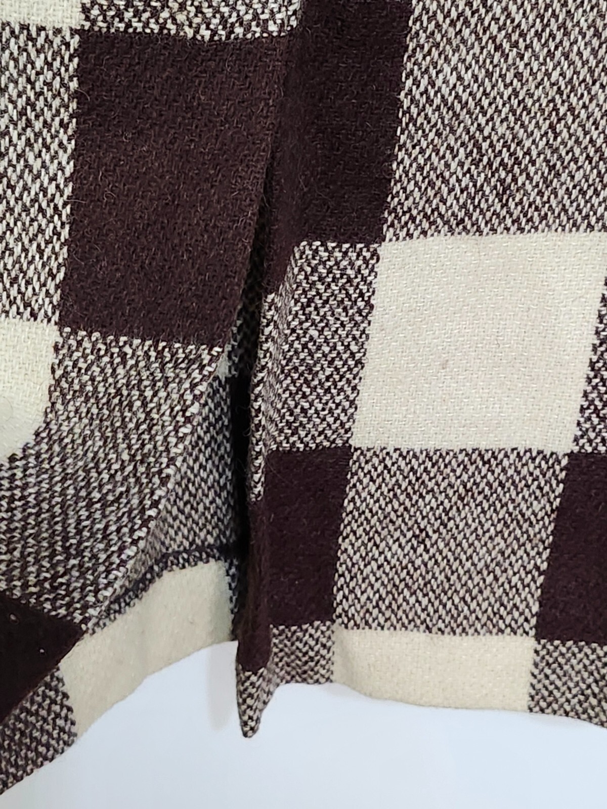 Junior House Brown 100% Wool Brown Skirt Plaid Gorgeous! Size: 11 – 12 (U129)