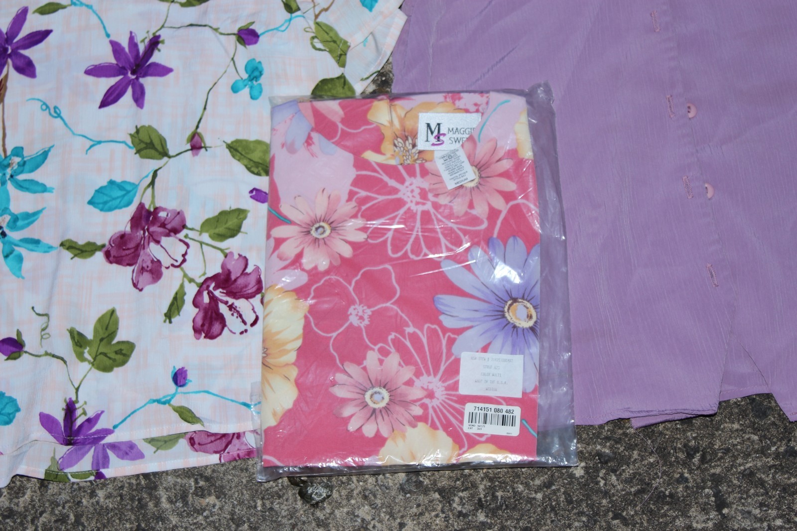 (8) Vintage 90s Granny SHIRTS Maggie Sweet Size M/L Variety Colorful Summer NICE