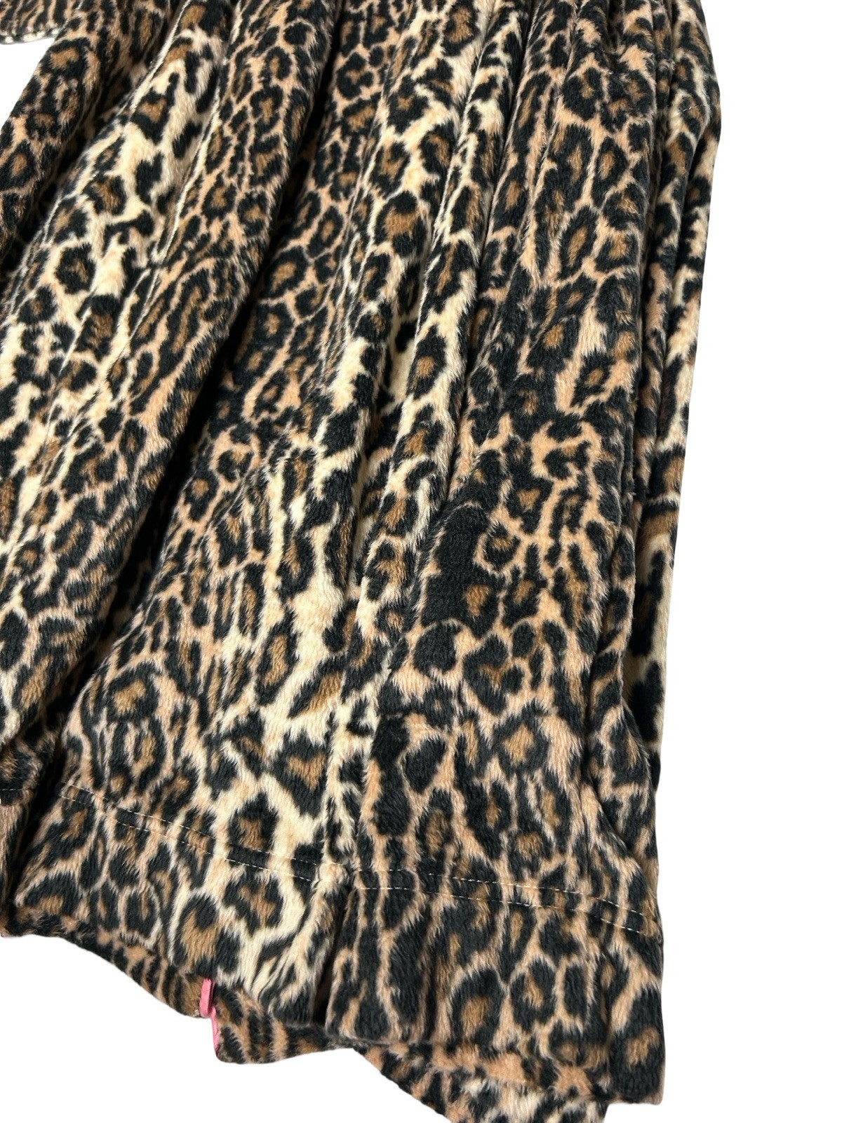 Vintage Nick & Nora Bathrobe Size XL/XXL Brown Pink Leopard Animal Print Belted