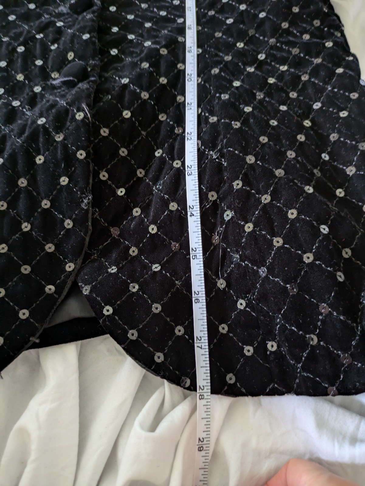 Vintage Velvet Sequin Black Jacket Scott McClintock Sportswear SZ 12 Puff Sleeve