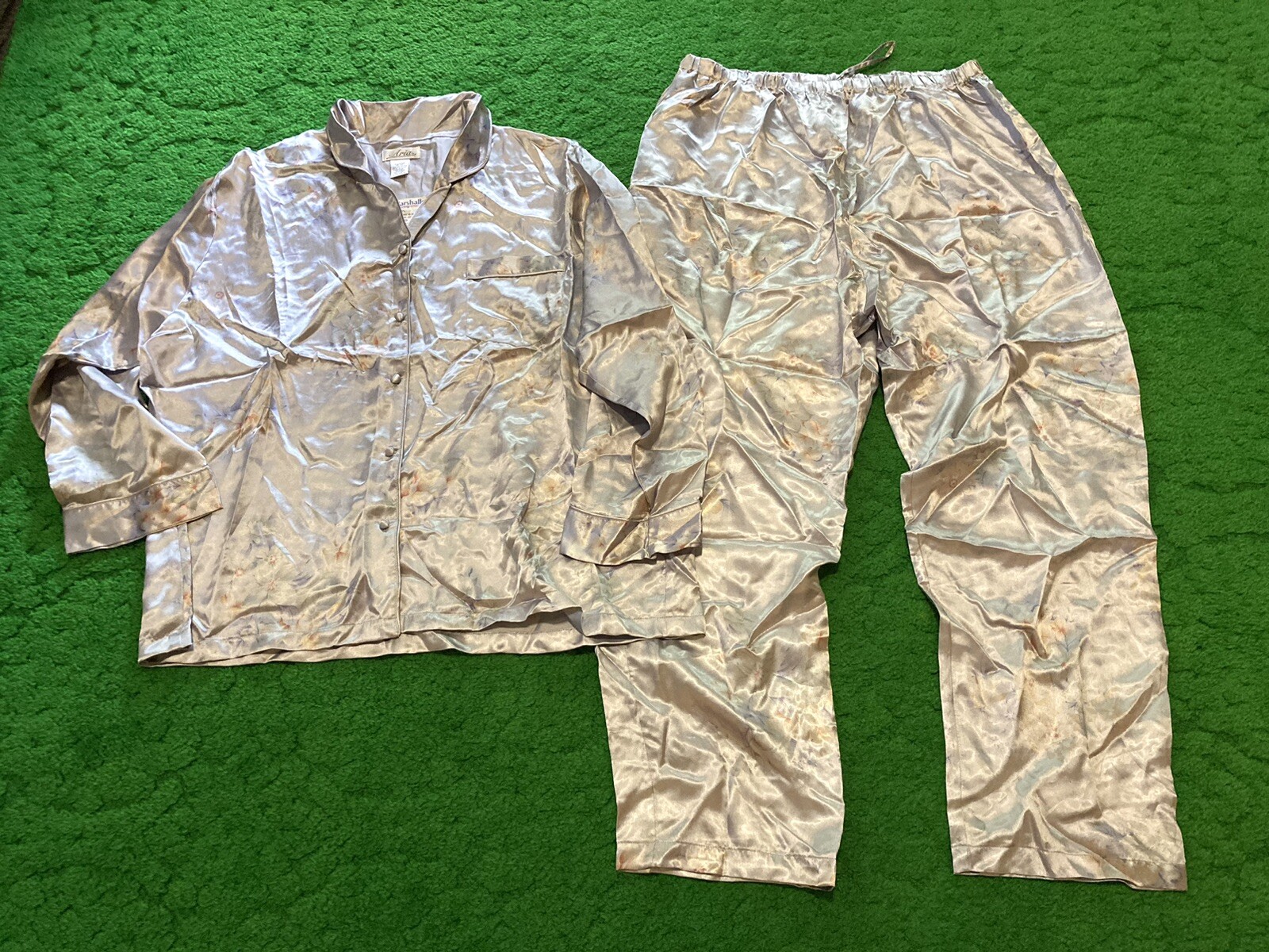 Vintage NOS Aria 100% Polyester Pajama Set Sz Xl