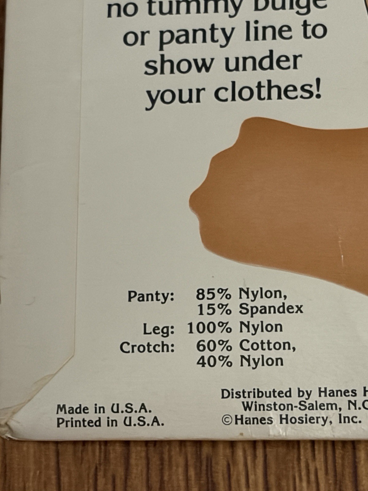 Vintage Hanes Slenderalls Underalls Pantyhose Queen 330-X Beige NOS USA