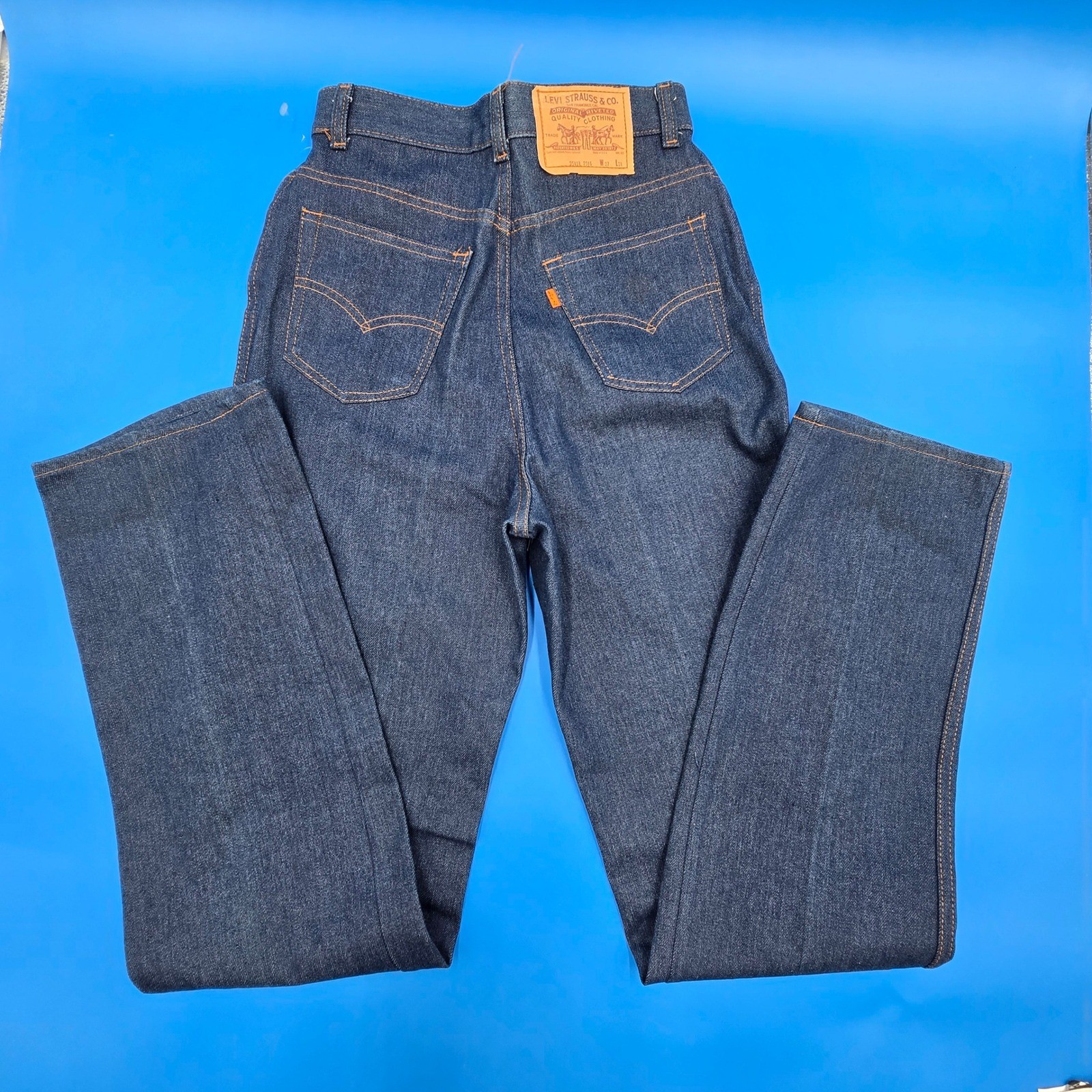 VTG 1981 Levi’s 25414 Orange Tab Jeans NOS 27×34 Deadstock High Rise 517 USA
