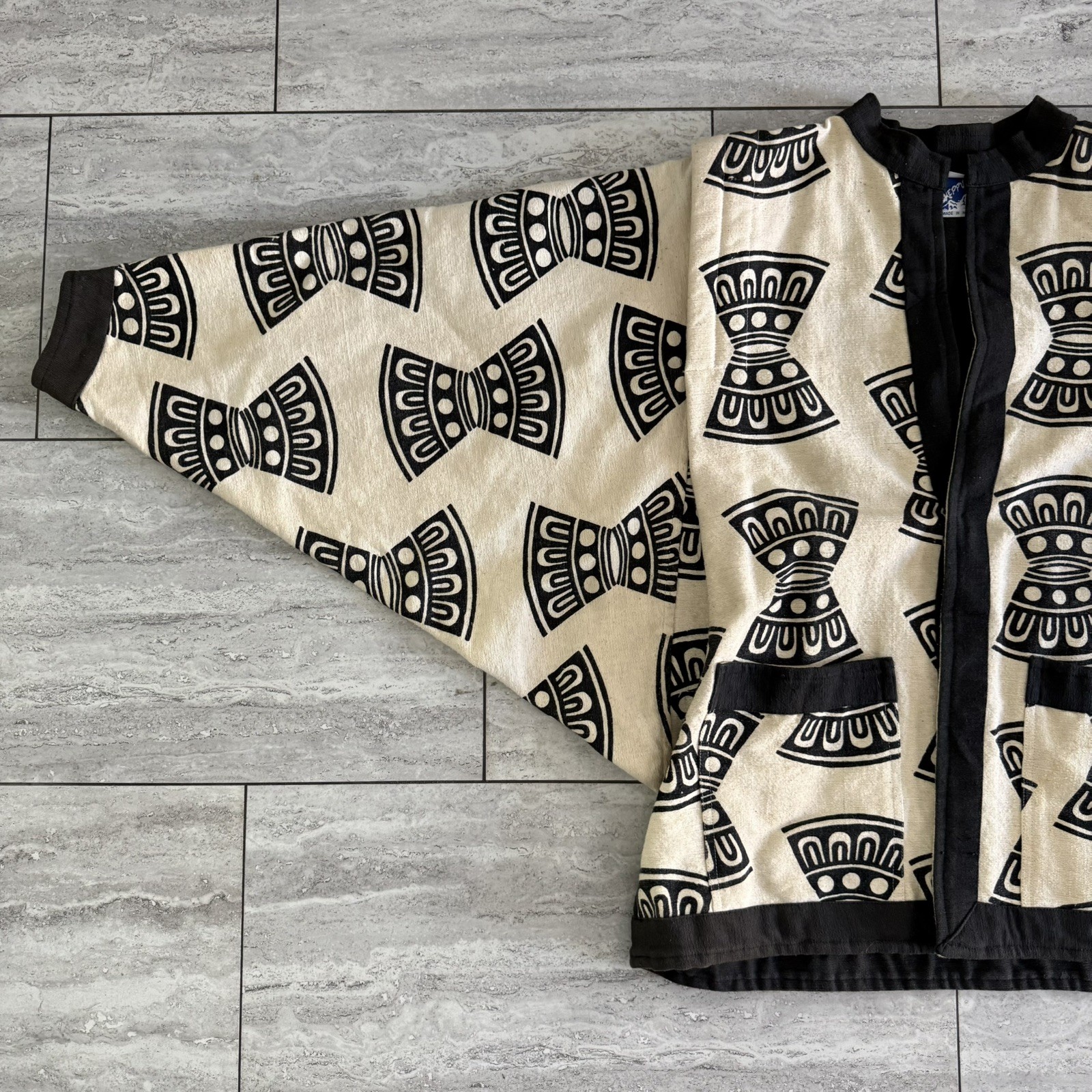 VTG Cheppu Coat Boho Nepal Artisan Jacket Kimono Style Cardigan 80’s -90’s