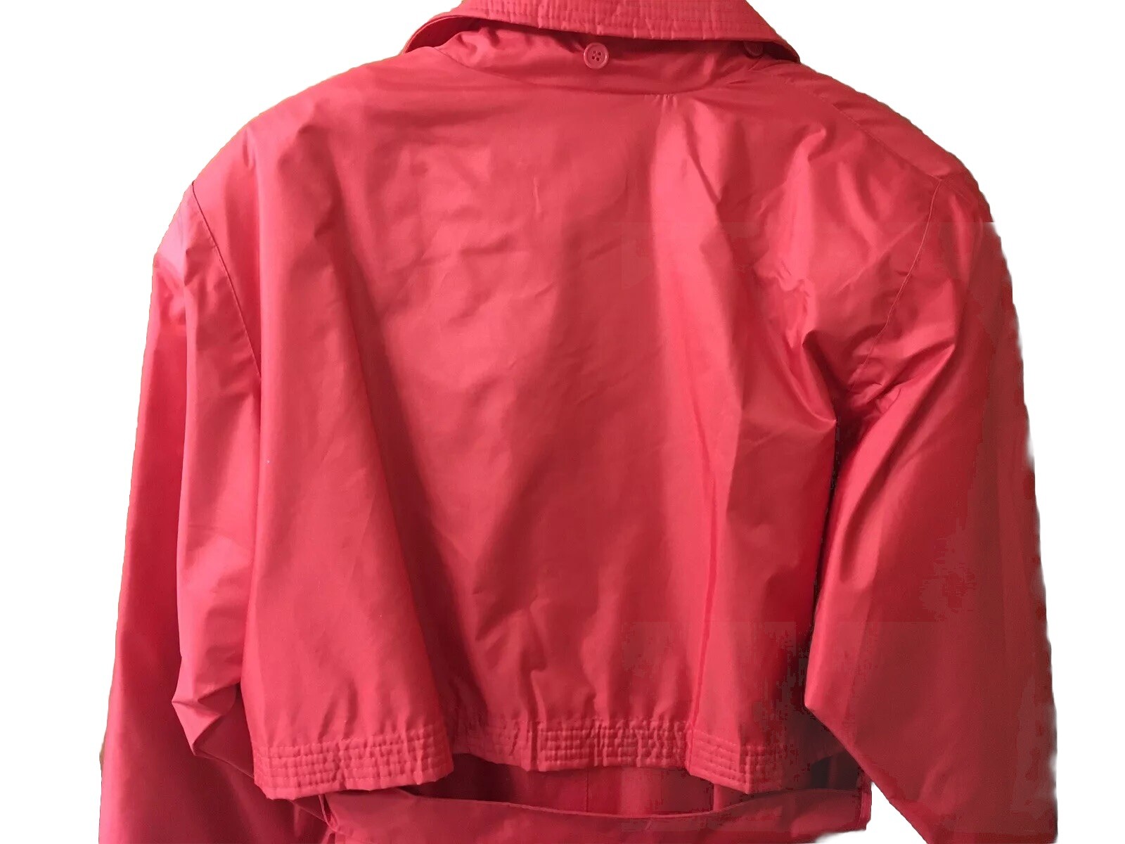 3 Season Hooded Trench Coat Pink Size 14 Barbie Core Vtg Worthington Womens EUC