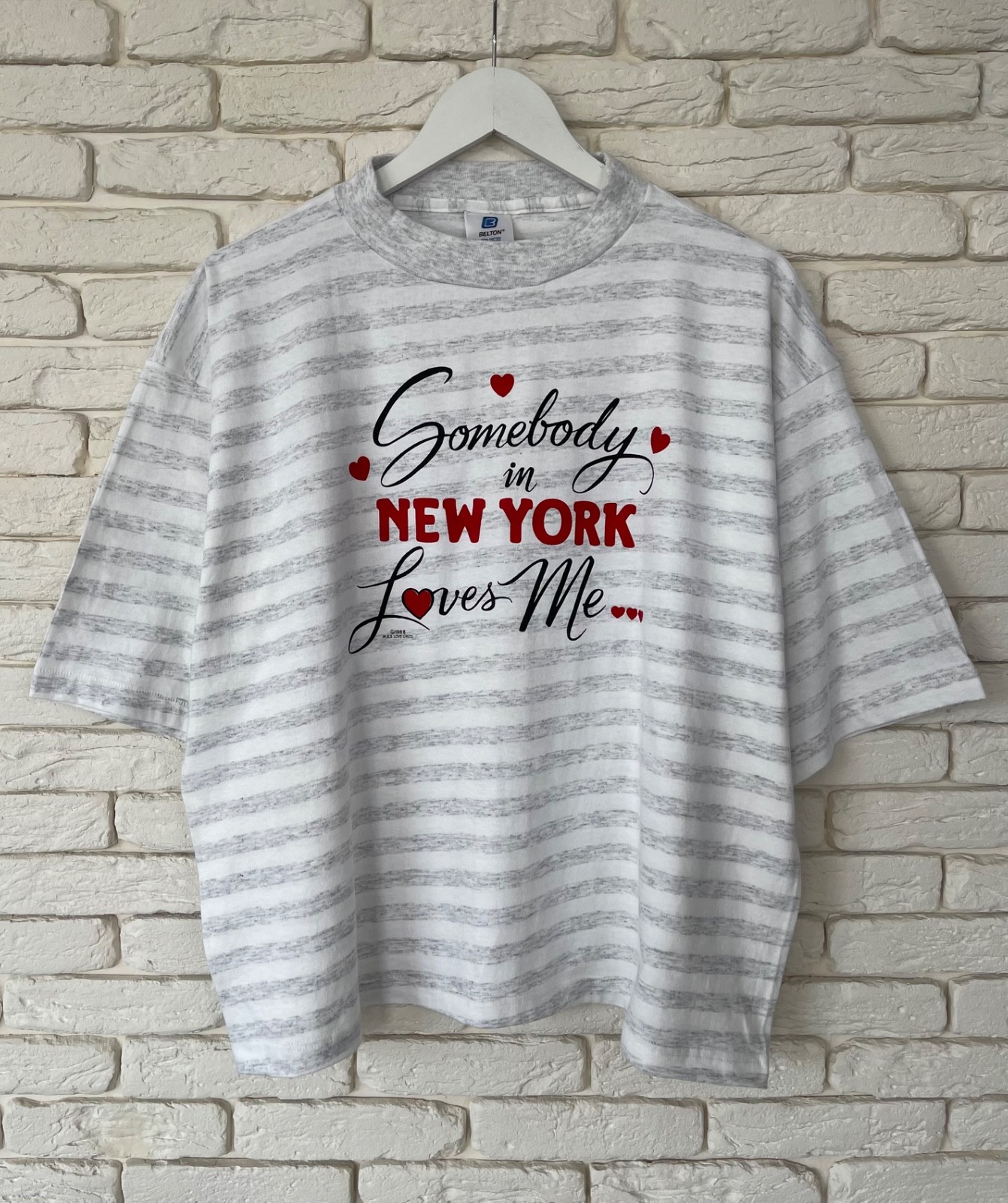 Vintage 1988 Somebody in New York Loves You Tee Shirt Belton Women’s Fits All