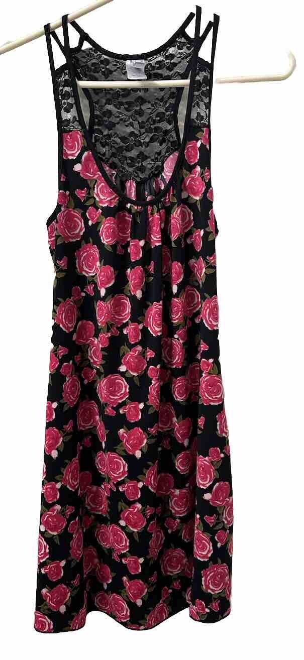 Y2k Lace Babydoll Floral S Slip Dress Cottage Core Dk Fairy Feminine Whimsigoth