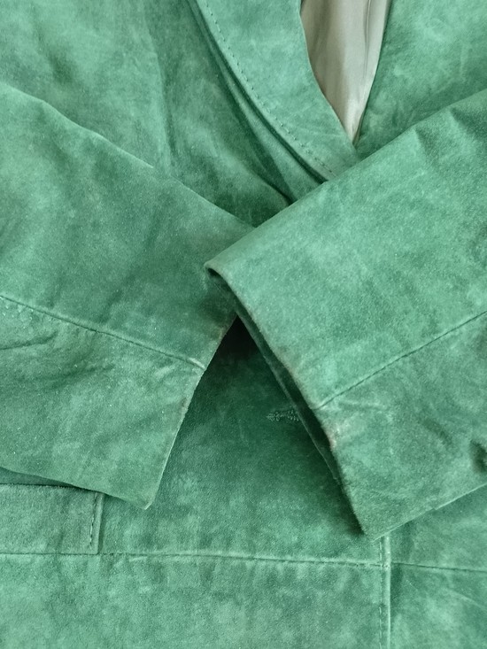Vintage Women’s Emerald Green Suede Blazer Jacket SEPARATE SCENE