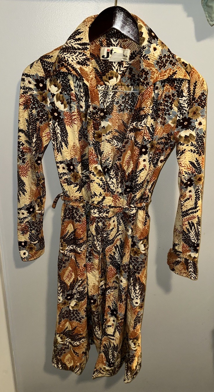 70s JT Dress Co by Jody of California Polyester Midi Dress Floral Wrap Boho VTG