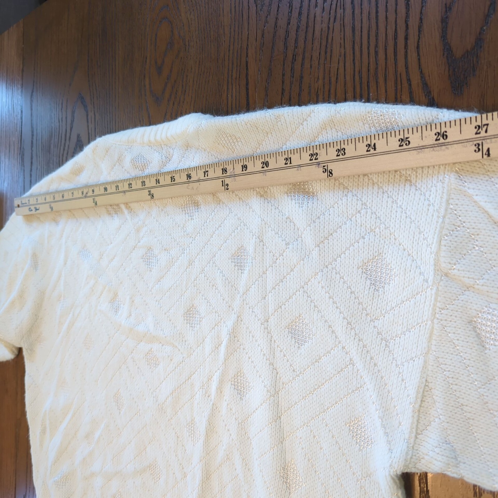 Vintage AREA by TAG White Knit Women’s XL Sweater Geometric diamond 80s 90s