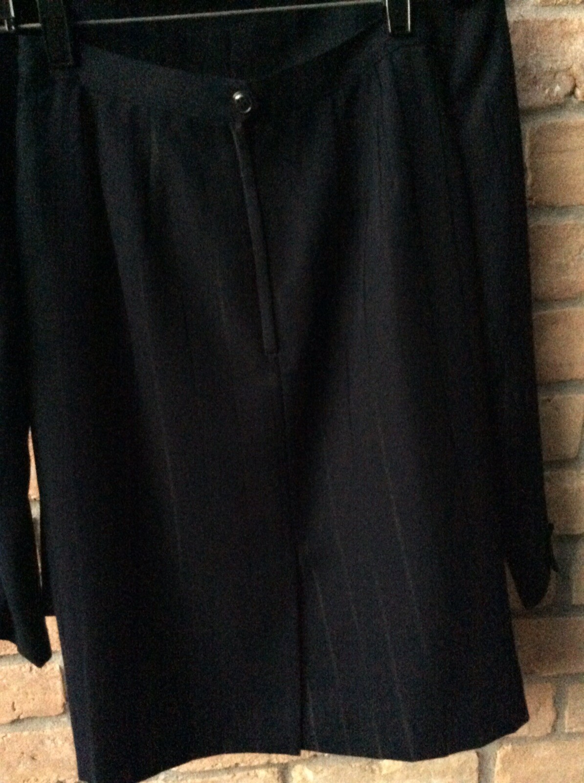 VTG 80s Kasper ASL Blue Pinstripe Pencil Skirt Power Suit 2 Pc Sz 2/4? PETITE
