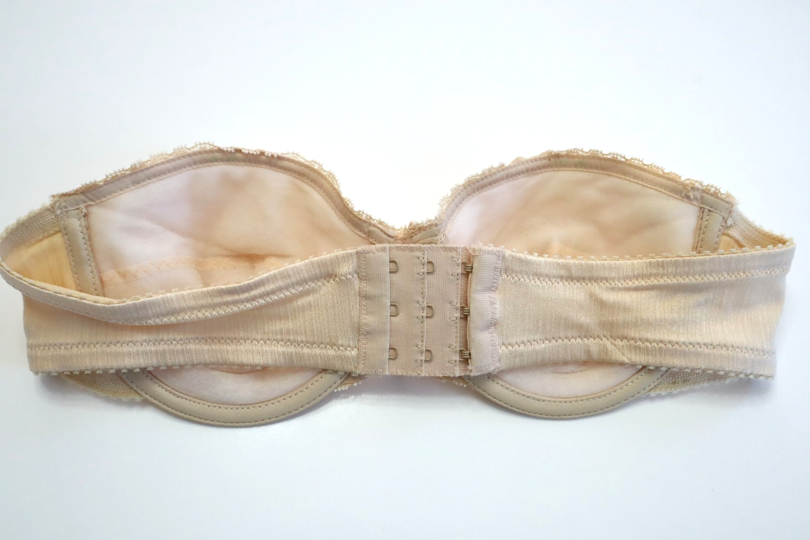 Vintage 1970s Strapless Bra Warner’s Shine On #1121 Blush Pink 36A Underwire