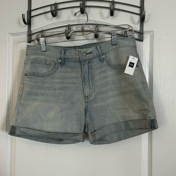 Gap 1969 Sexy Boyfriend Denim Jean Shorts 27P vintage light blue 70s 60s NWT