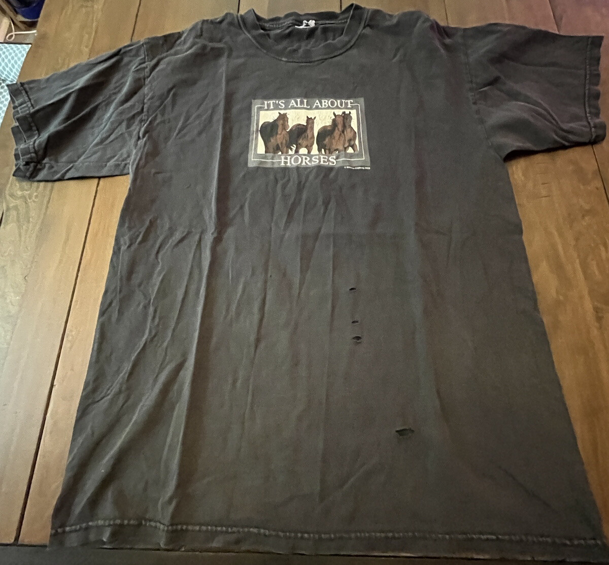 Vintage Stirrups Clothing 2002 It’s All About Horses T-shirt M/L? SEE PHOTOS!!