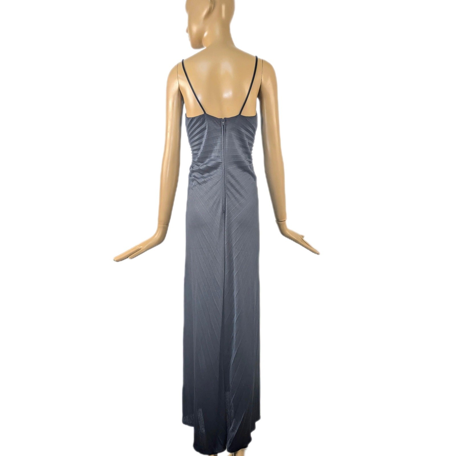 New Leaf Samir vintage volup 1970s era disco dress | sexy plunge accordion pleat
