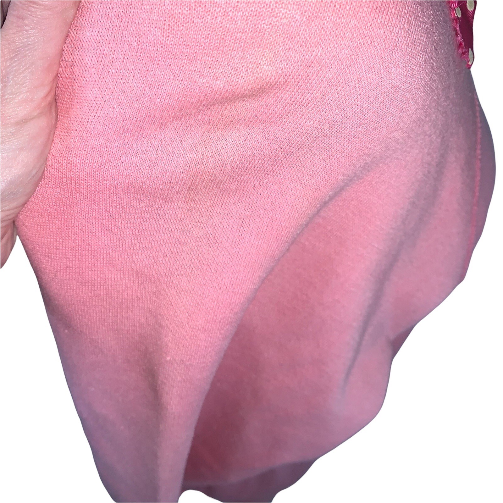 Pannill Knitting Co Women’s M Medium Sweater Vintage 1980’s Ruffles Peplum Pink