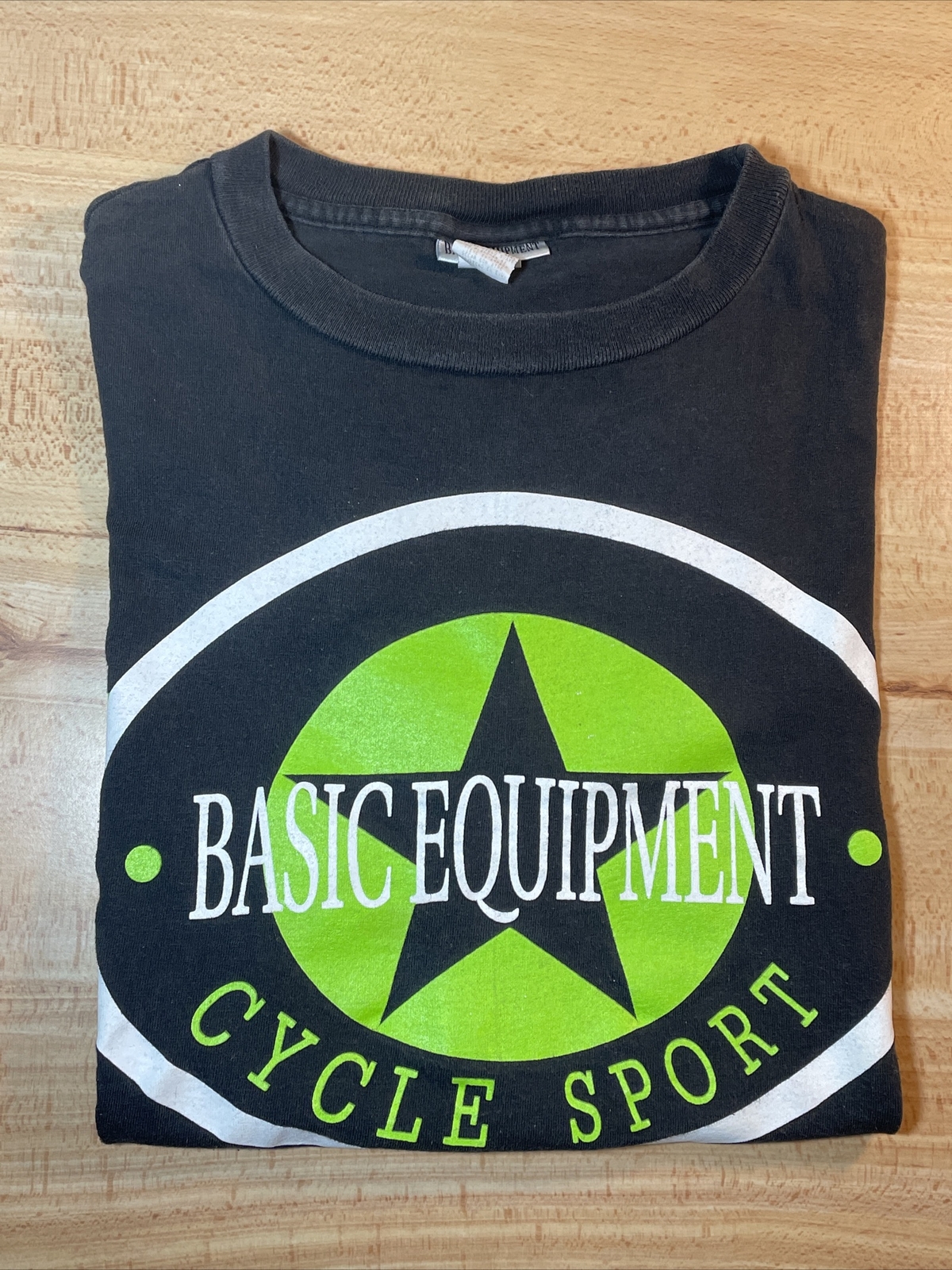 VTG Basic Equipment T-Shirt Cropped Top One Size Cotton USA Cycle Sport Black