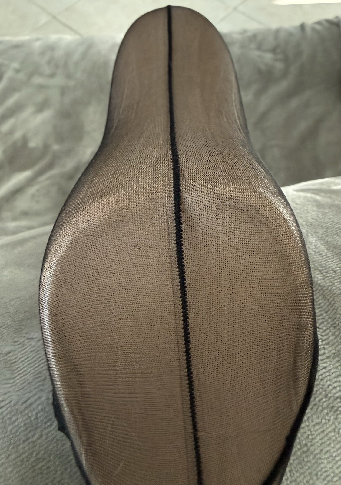 Vintage Extra Long Pantyhose With Seam And Bare Foot