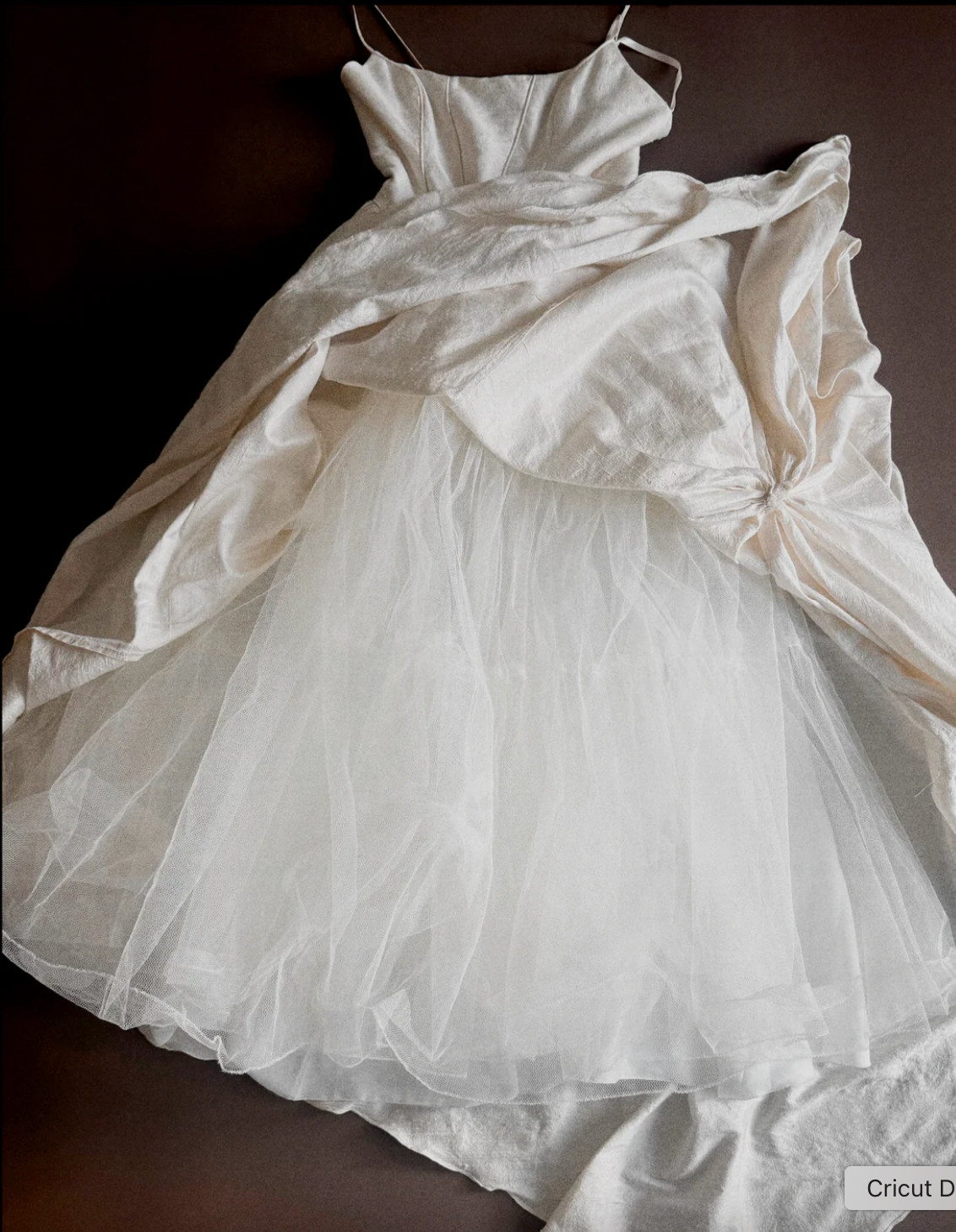 1980S BALLET GATHERED RAW SILK GOWN SIZE S-M