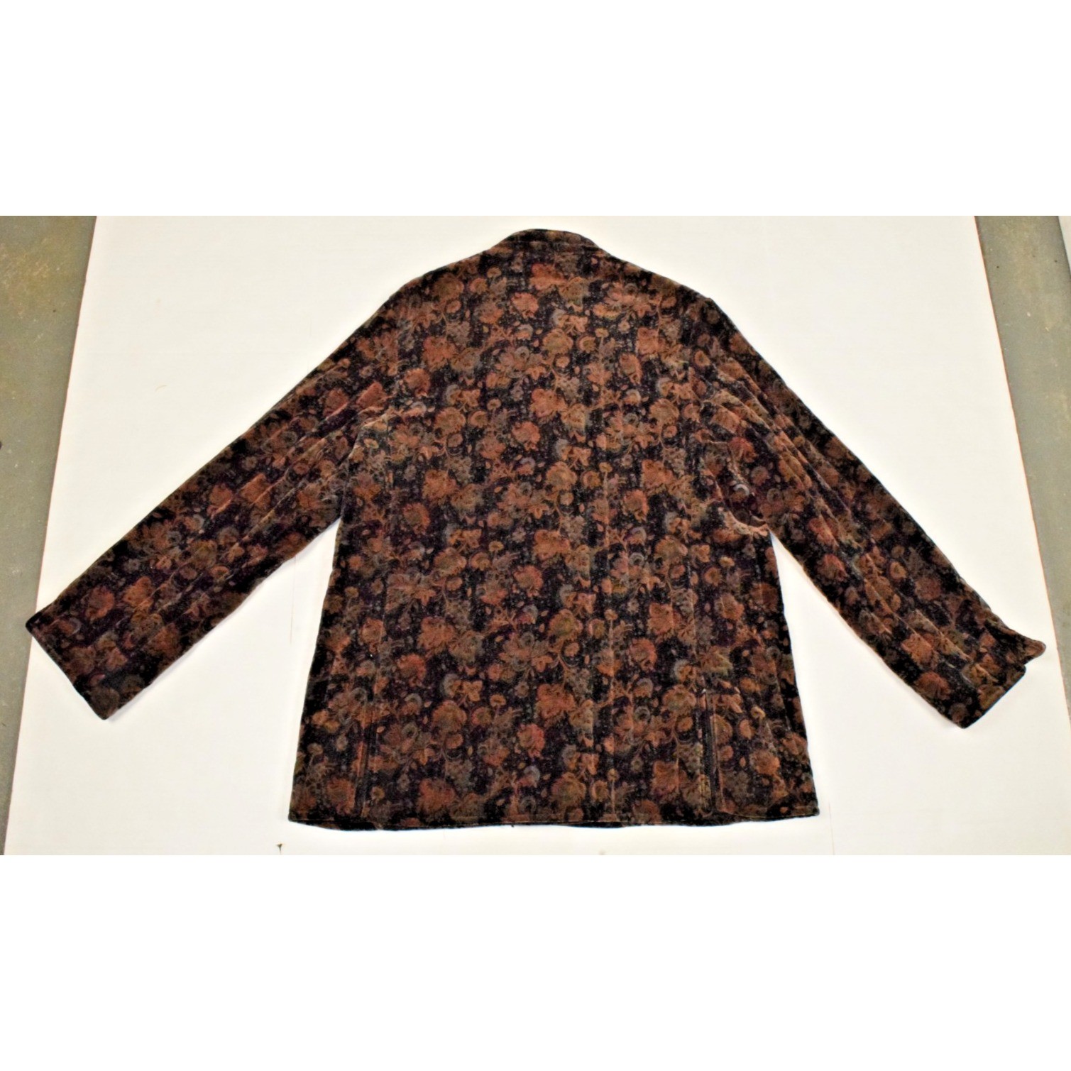 Vintage Jacket Sun N Sand Size S 60s Quilted Black Velvet Lined Toggle Button