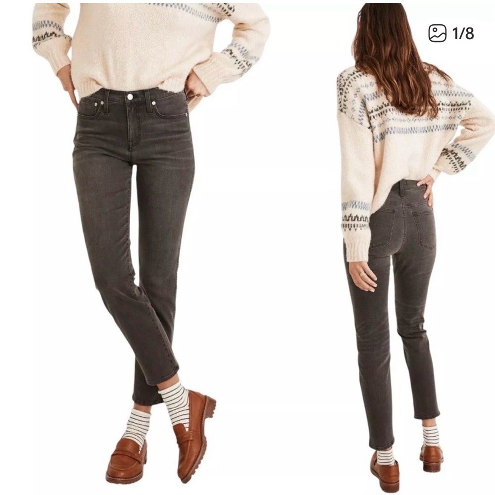NWT Madewell Jeans – Curvy Mid-Rise Stovepipe (Black). Size 31 tall.