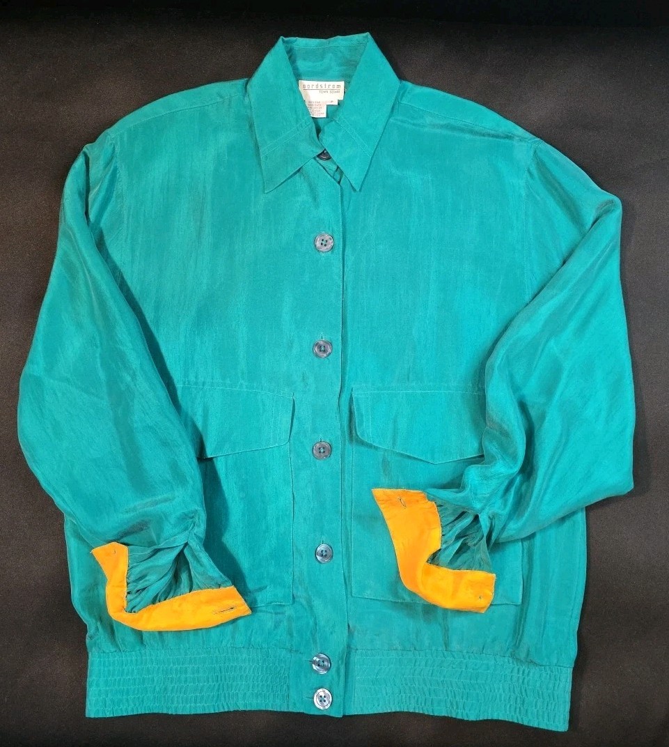 Vintage Nordstrom Town Square Silk Blouse – Size Petite