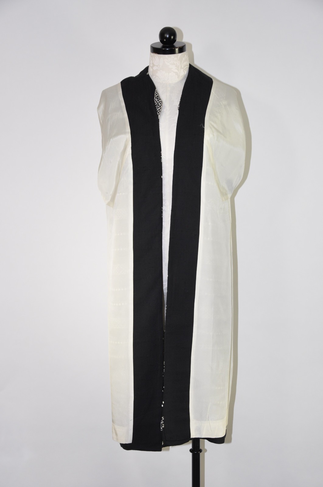 VTG 1950s Lilli Diamond Black White Embroidery Two Piece Coat Pencil Dress Set S