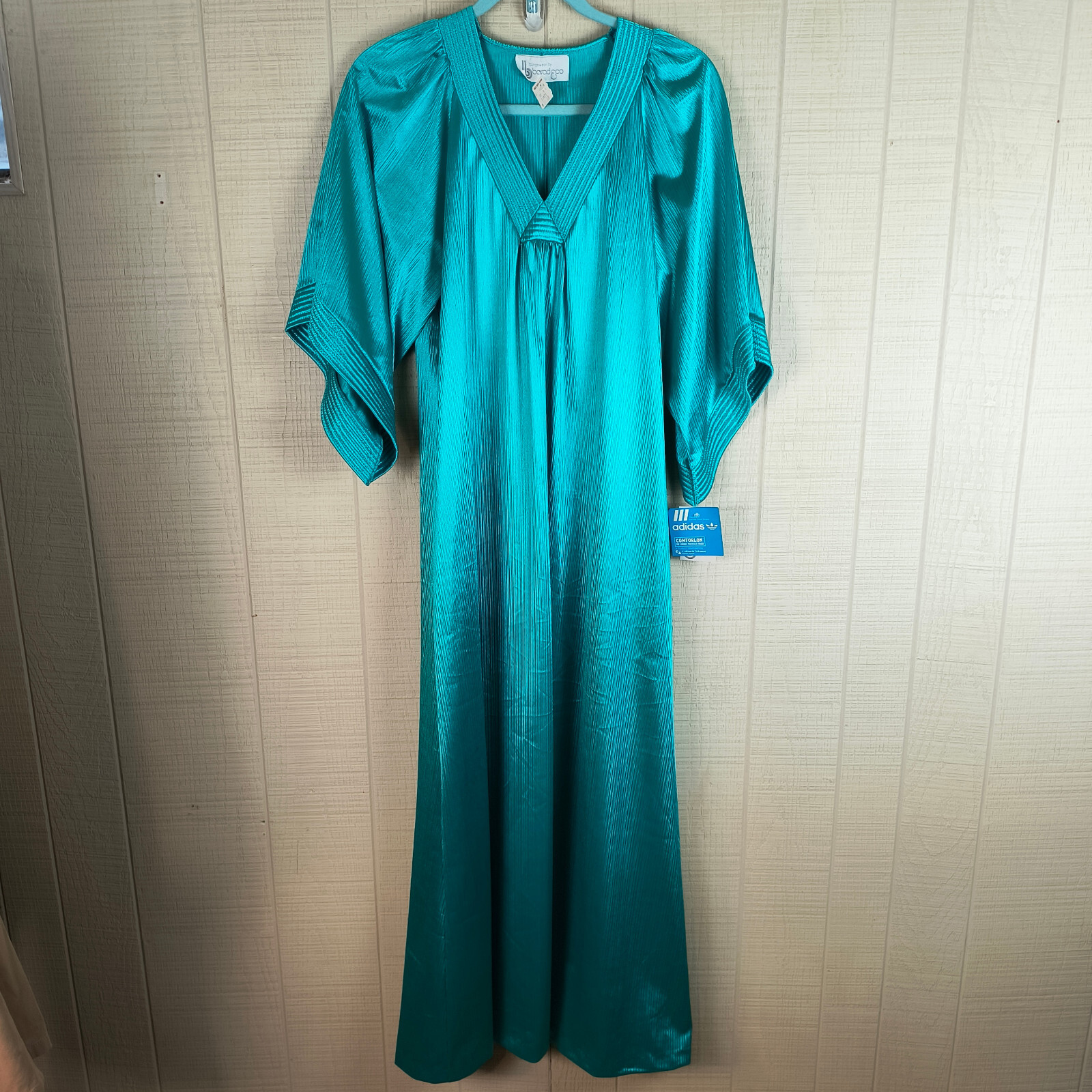 VTG NOS Barad & Co House Dress Lounge Nightgown Long Adidas Comforlon Satin