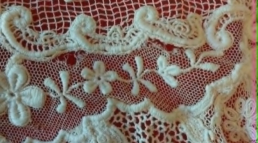 Antique 1900 Edwardian Lace Over Bodice and Silk Under Skirt