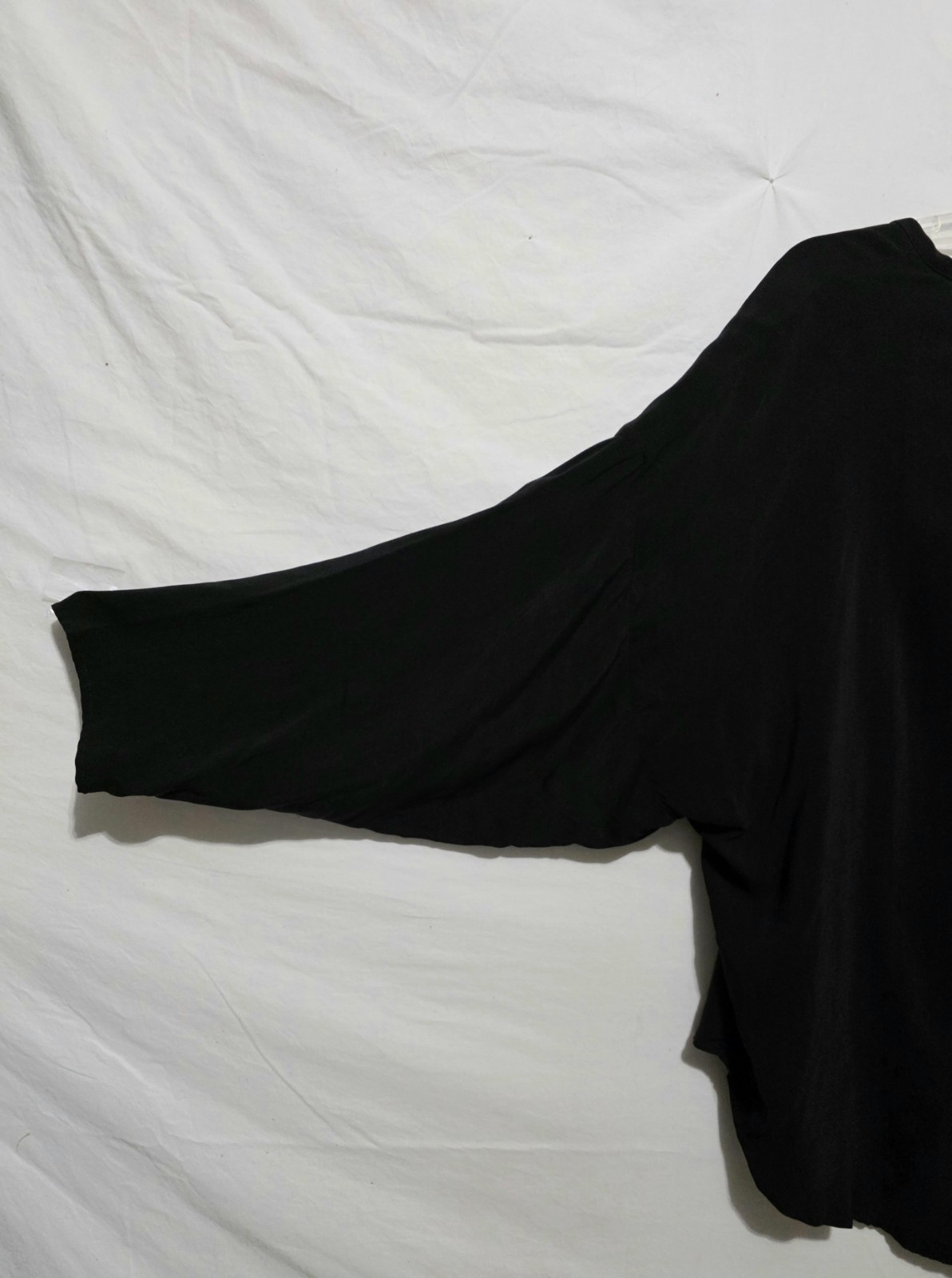 SU-ZEN OS Fits L thru 2X Tunic Top Black Silky Whimsigoth Fairy Grunge ’90s