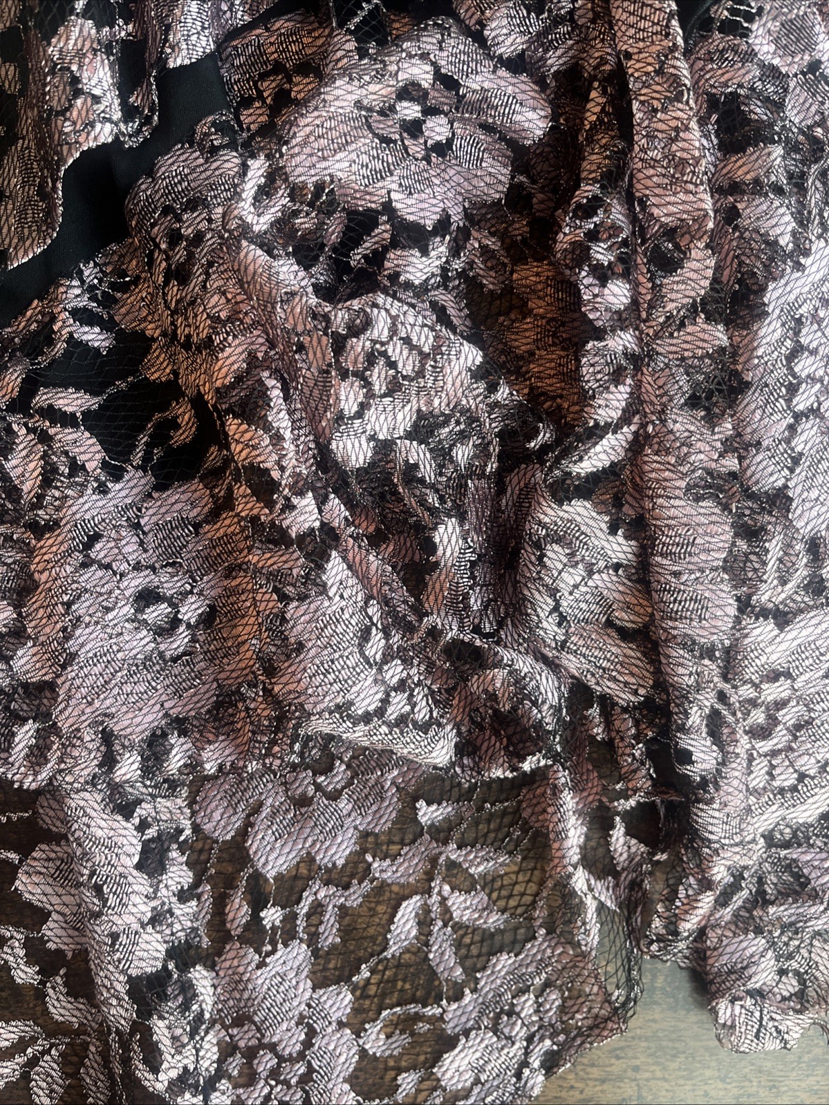 Vintage Black Ruched Puff Sleeve Lace Dress Fits XS MadonnaGoth Dark Romance