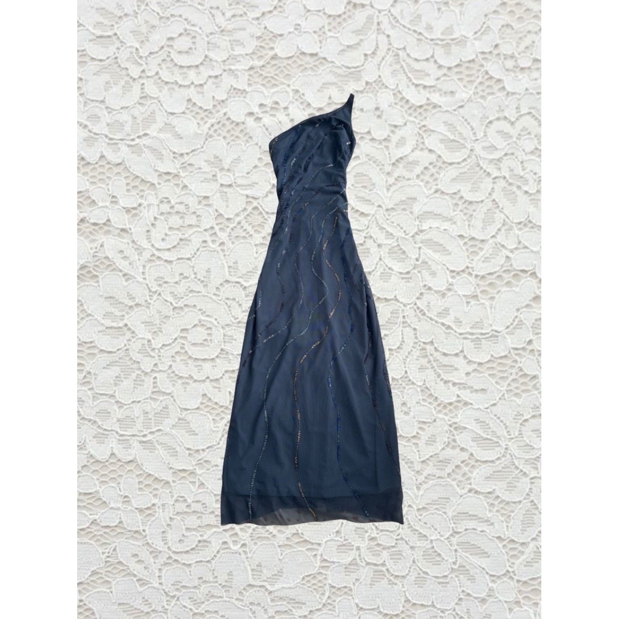 vintage bcbg beaded backless evening dress