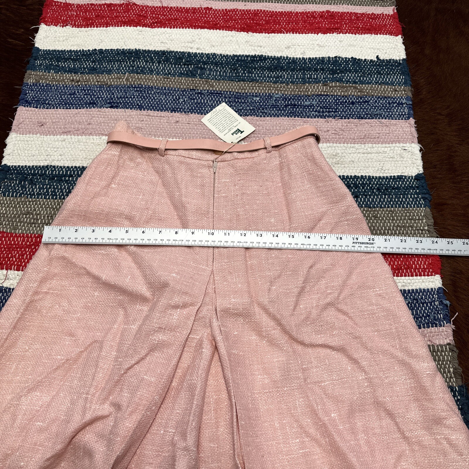 NEW NOS Vintage Loomtogs USA Belted Culotte Shorts High Waist 15/16 TARA TWEED