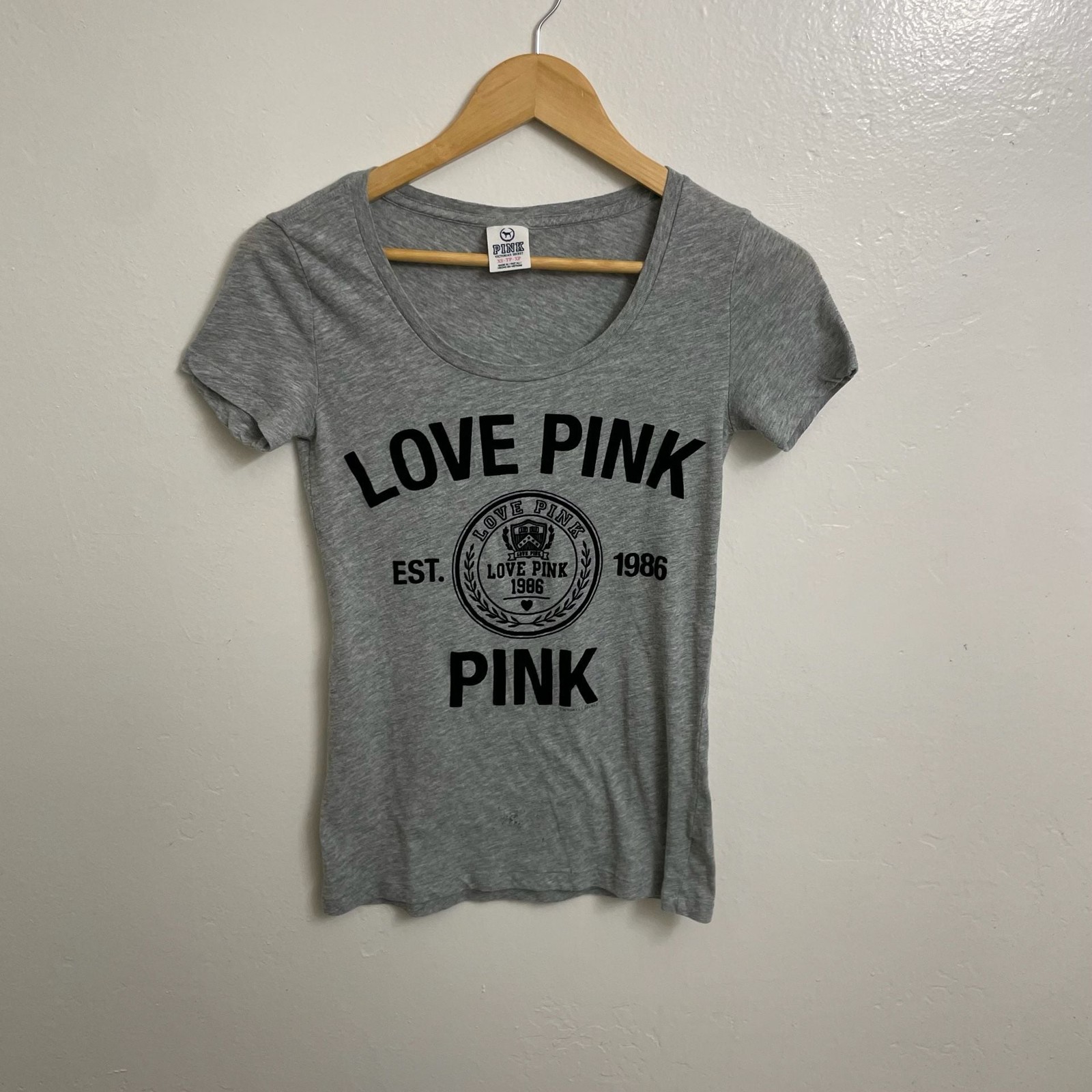 Vintage 2000s Victoria’s Secret PINK Love Pink Est. 1986 Graphic Baby T-Shirt