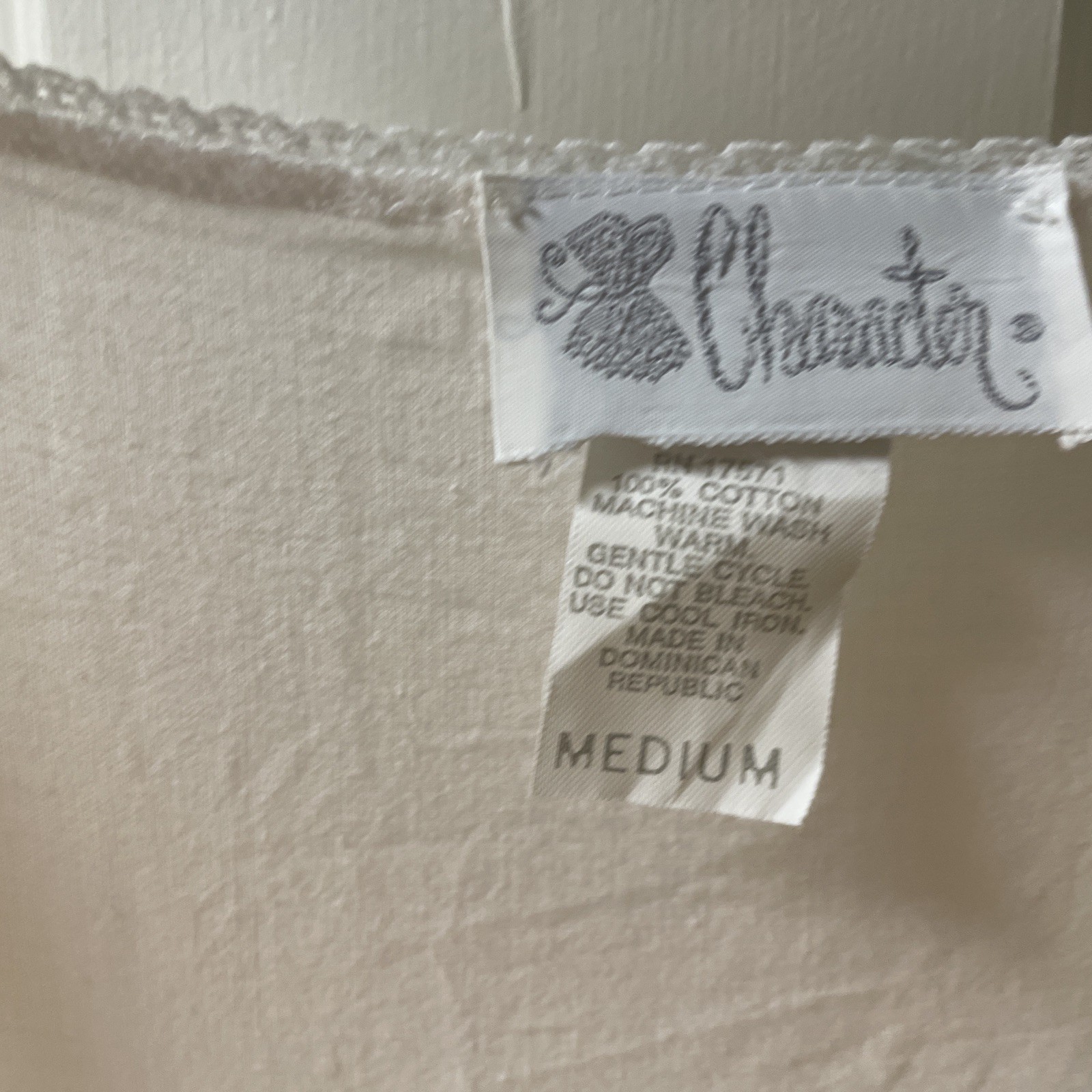 Vintage ‘Character’ 100% Cotton Batiste Nightgown Medium Pink/white