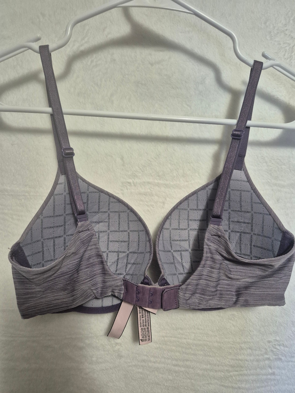 Victoria’s Secret Perfect Shape Lightly Lined Push Up Bra 32D Heather Purple