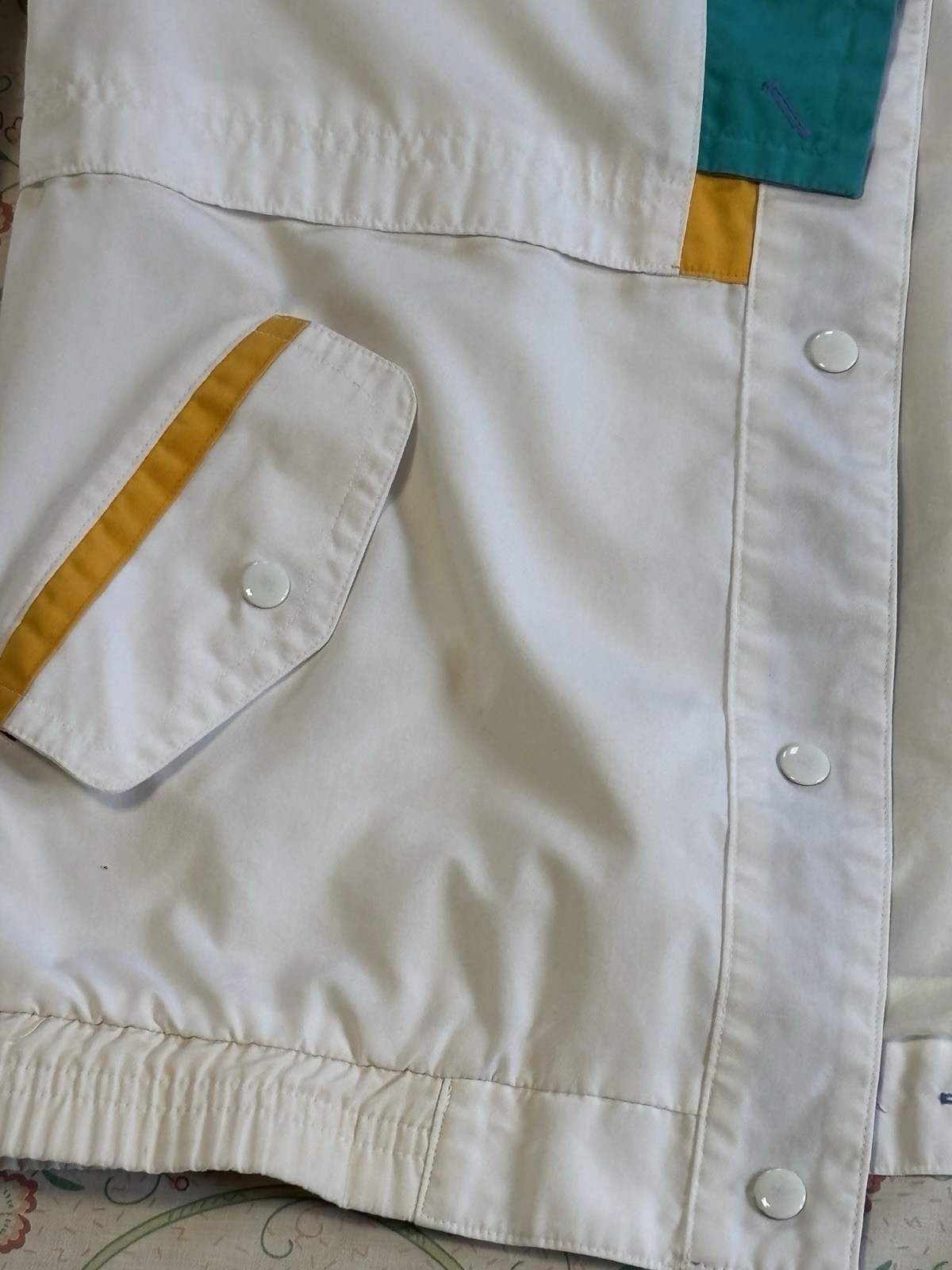 Current Seen White Colorblock Windbreaker Women M Made In Russia Vintage 80s/90s