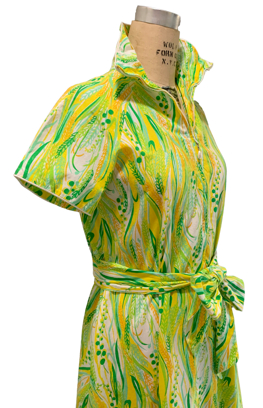 Vintage 70’s Women’s DAVID BROWN CALIFORNIA SS Zip Front Caftan – Sz S