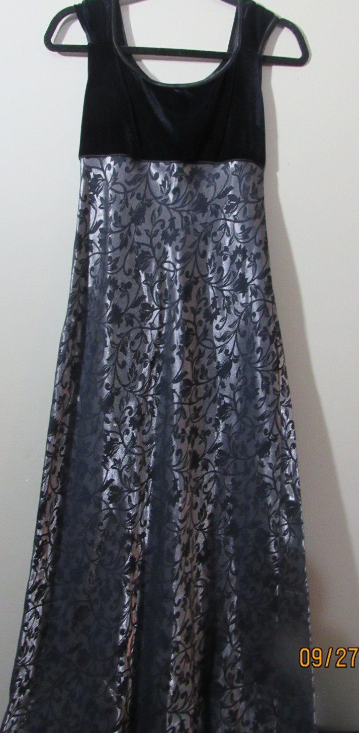 VTG. ALL THAT JAZZ WOMEN’S SLEEVELESS EVENING GOWN DRESS BLACK SIZE 9/10 VGUC