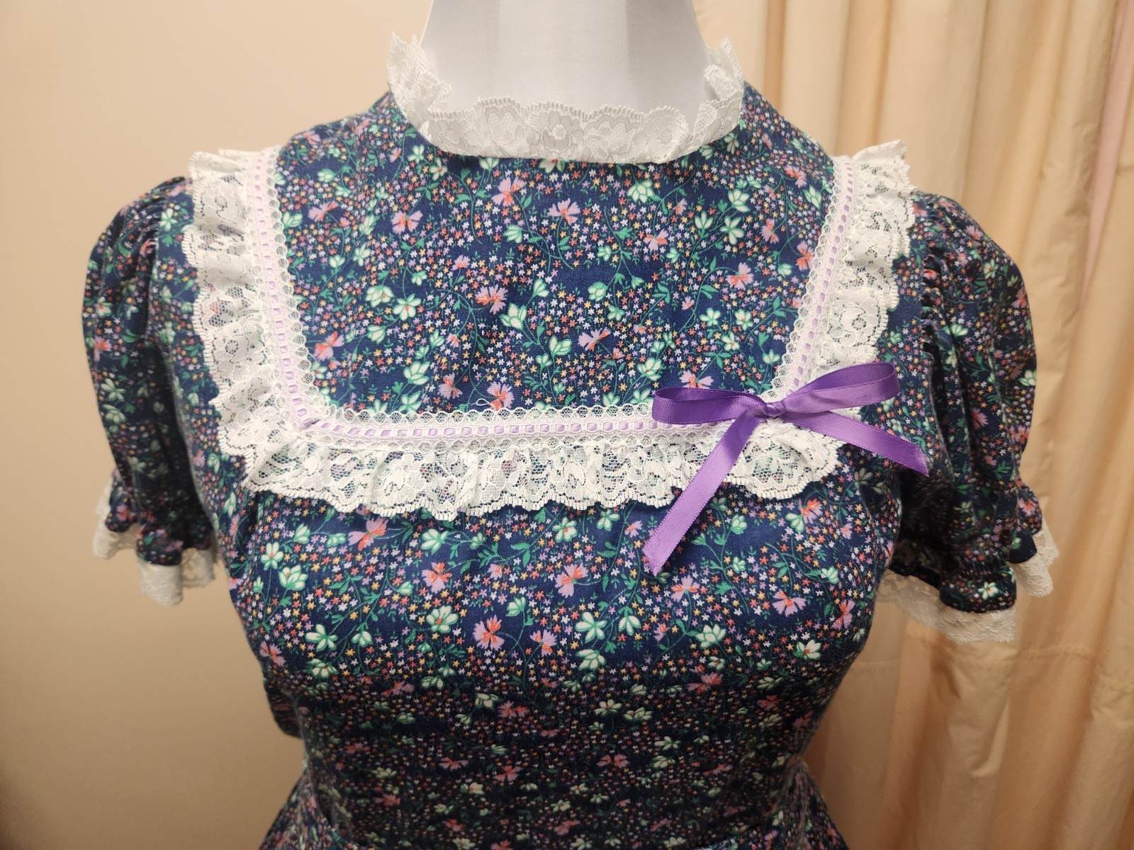 70s Jeri Bee Belted Rockabilly Prairie Square Dance Dress*sz12*Made In USA
