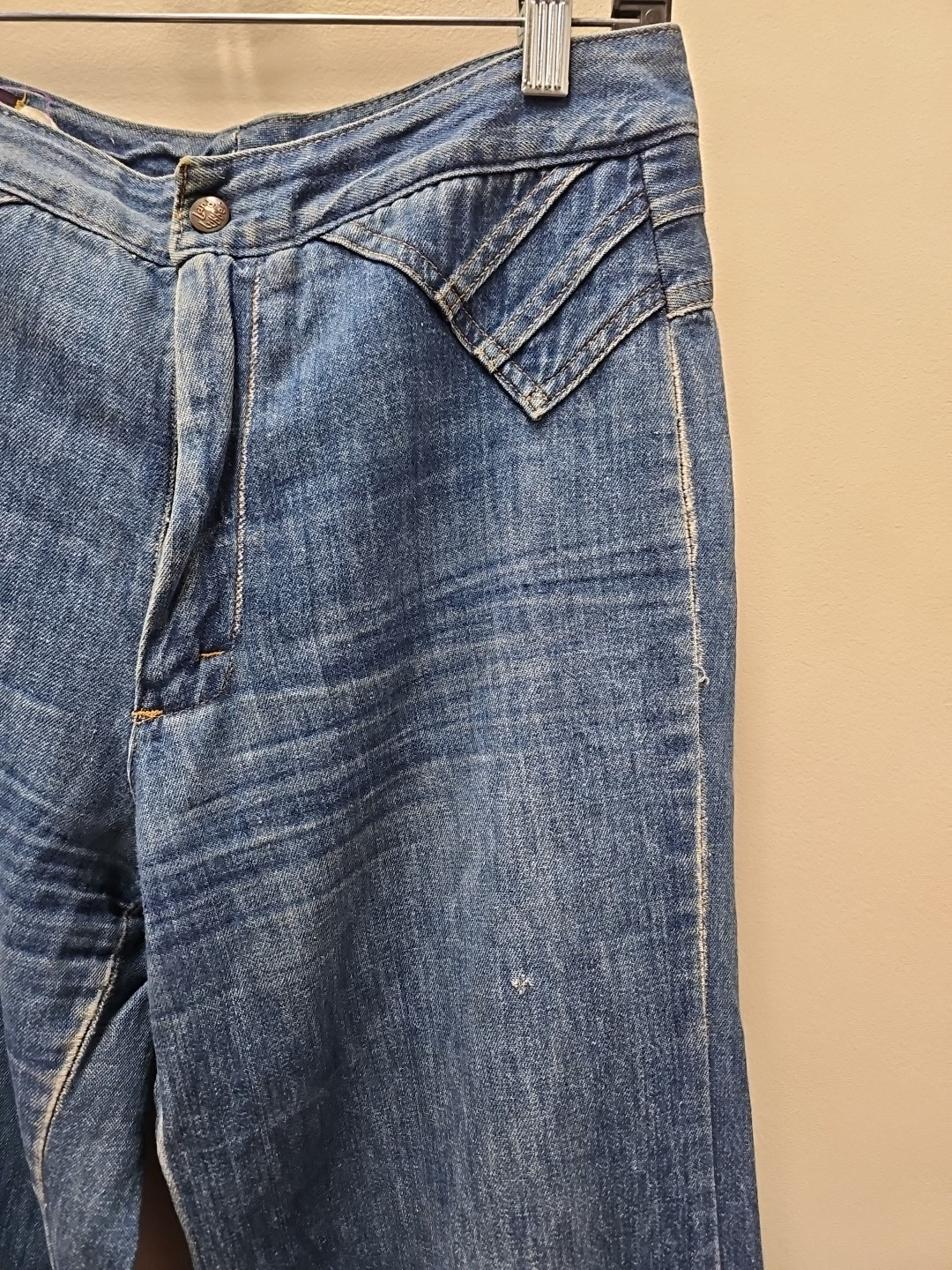 Vintage Landlubber Boho Hippie Patch Jeans – size 11 – Waist 30×32