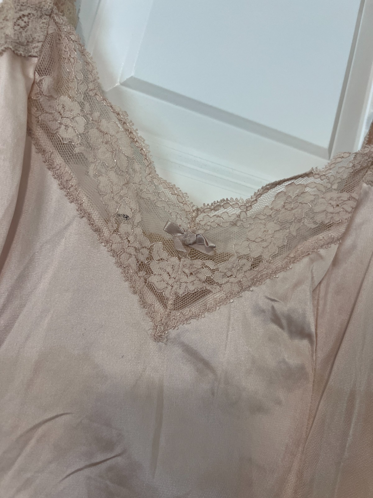 Olga ~ Women’s Slip / Nightgown ~ Lace Style ~ Beige ~ Size 36