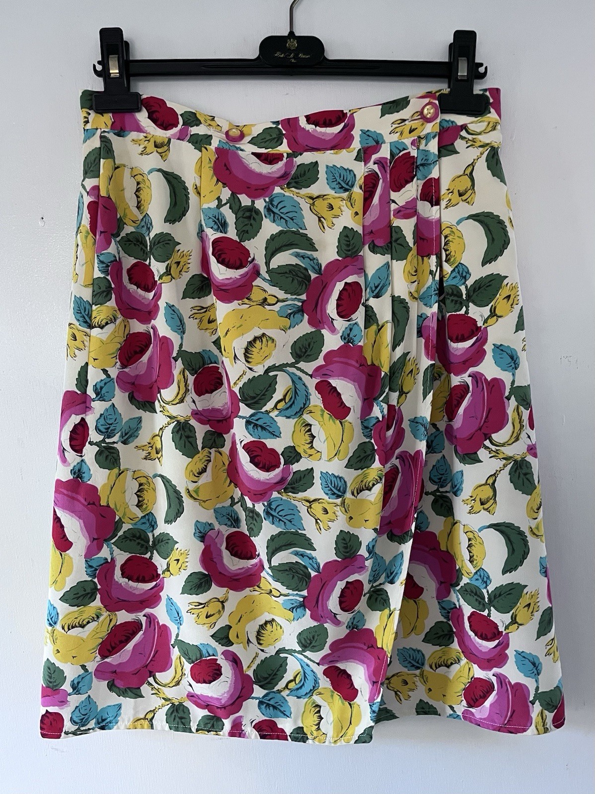 Emmamuel Ungaro Parallele Vintage 1980s Floral Summer Skirt Size 12