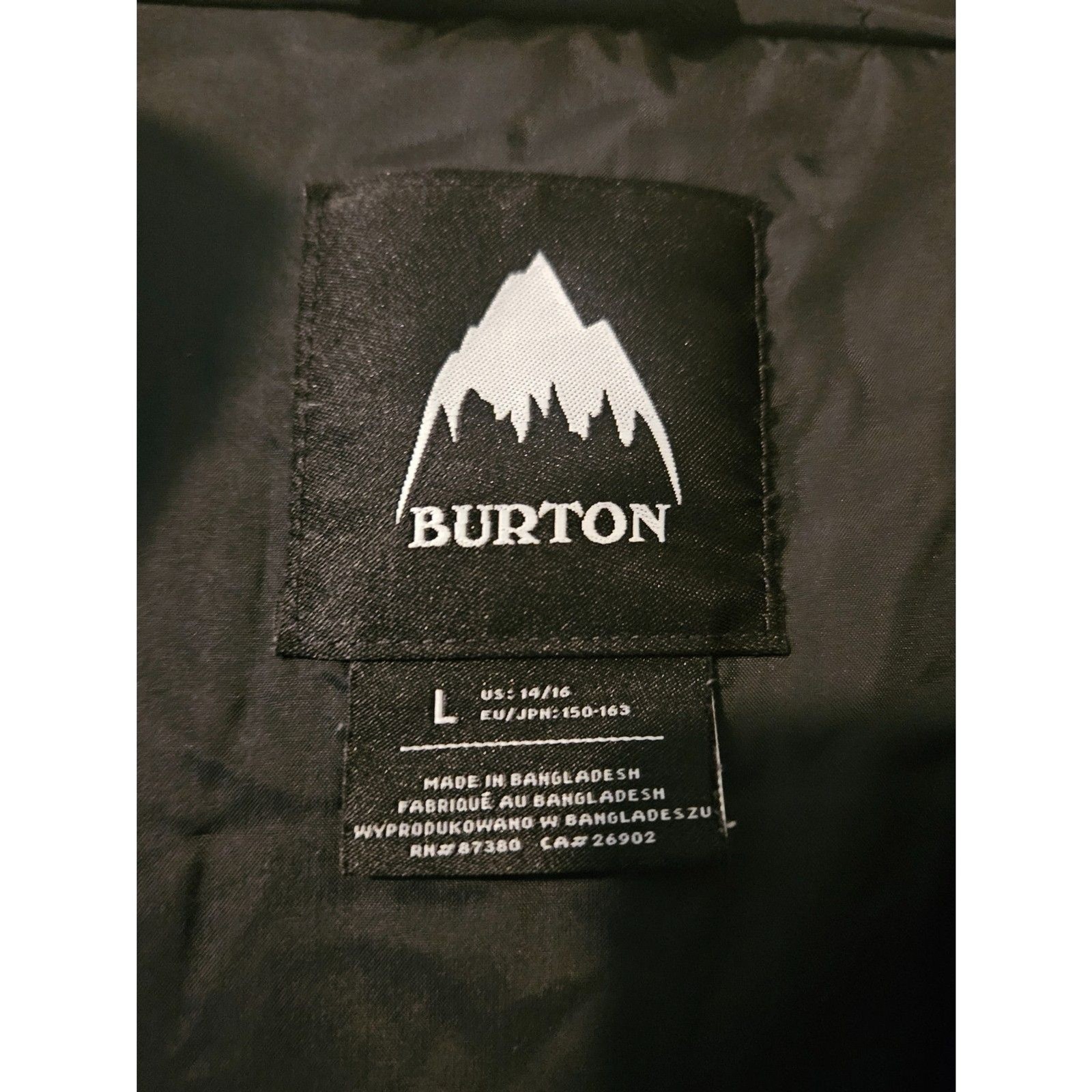 Burton Youth Boys Snowboard Ski Jacket L (14/16) Red Plaid Dryride
