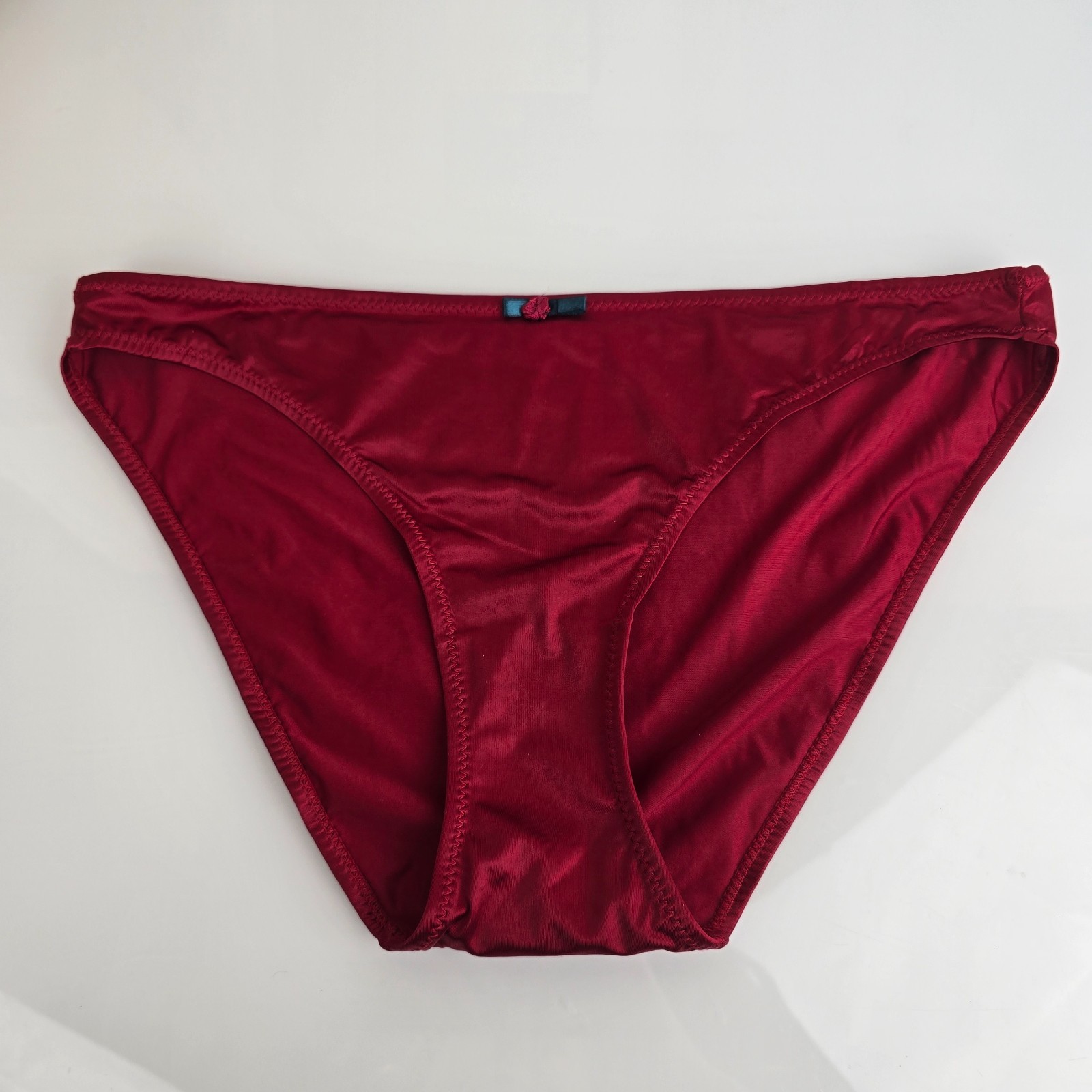 Jessica Simpson Second Skin Satin Shiny Slick Slippery Red Bikini Panties L 7