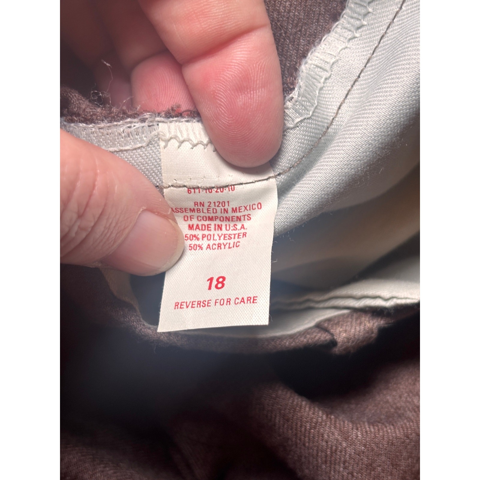 Vintage Farah for Her Light Brown Trouser Slacks Pants Flat Front Size 18 Career