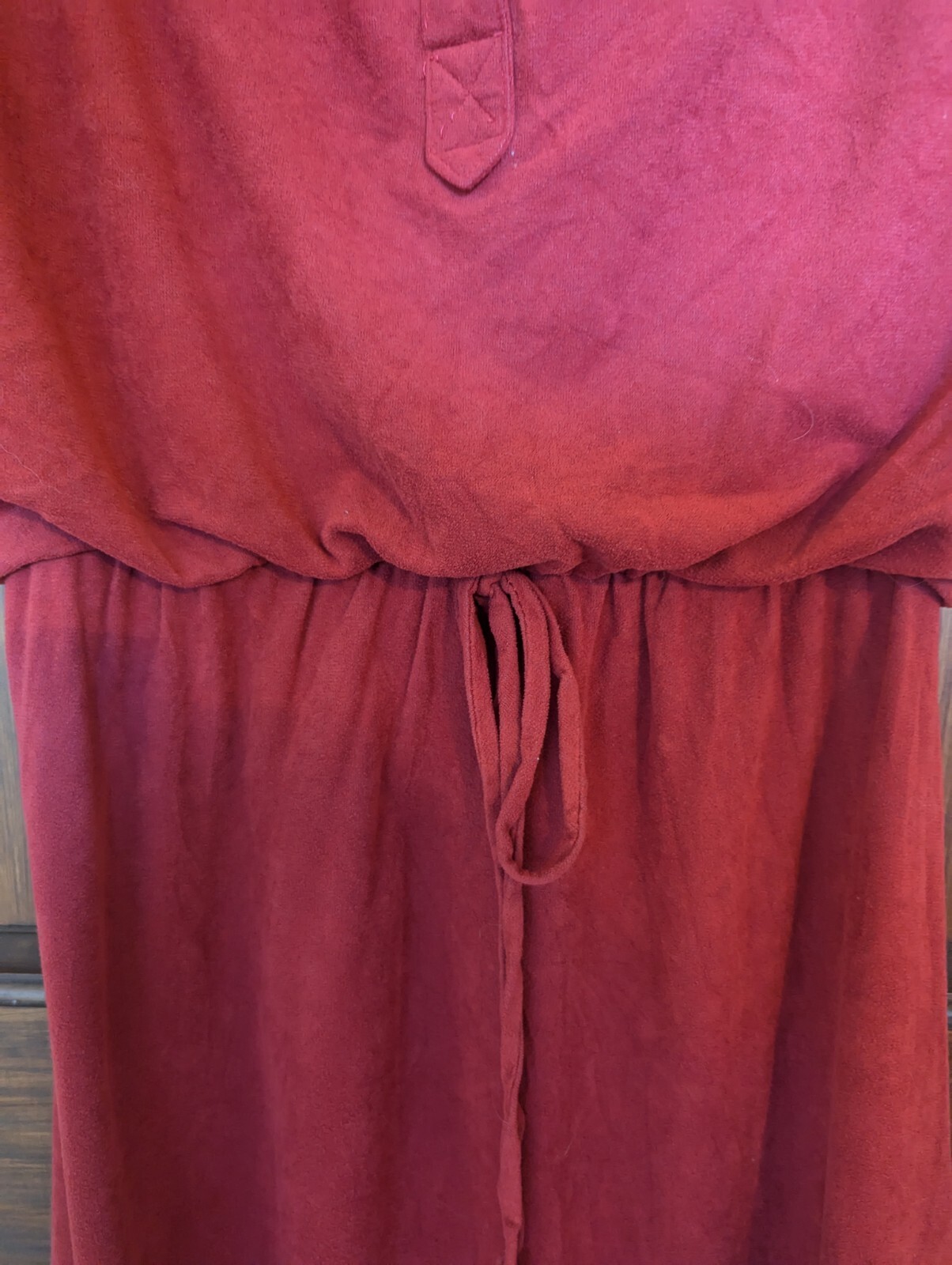 Vintage 70’s 80’s Jody T Of California Red Brushed Cotton Casual Dress Size XS