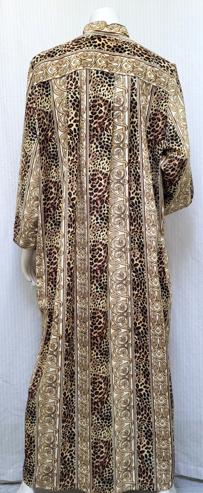 Vintage RUTH NORMAN New York Saks Fifth Ave Animal Print Caftan Lounge Dress