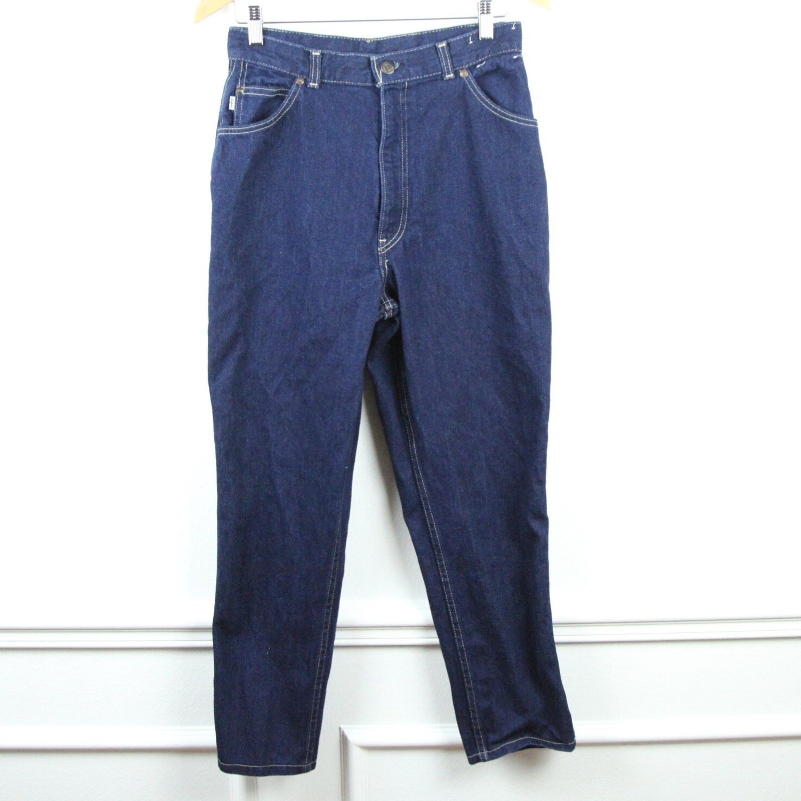 Vintage Levis Women’s 29″ x 26″ Crop Ankle Bareback White Tab Jeans High Rise